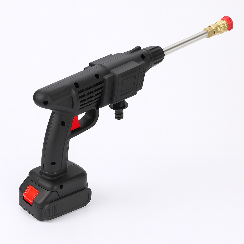 Мийка акумуляторна високого тиску KRAFFTEC 48V, 2 акумулятори, пінна насадка, шланг 5 м, кейс